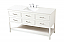  60 inch Single Bathroom Vanity in White with Color Option