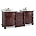 78 Inch Traditional Style Solid Wood Double Sink Bathroom Vanity Set With White Marble Top with Backsplash Option