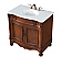  36 inch Adelina Single Bathroom Vanity in Brown Finish with Ivory White Marble