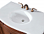  36 inch Adelina Single Bathroom Vanity in Brown Finish with Ivory White Marble