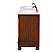 60 inch Double Bathroom Vanity in Teak with Ivory White Marble