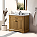 36-in Oak Single Vanity with Solid Birch Hardwood, White Quartz Countertop and Backsplash