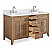 60 Inch Contemporary Style Double Sink Wood Style Adelina Bathroom Vanity with White Quartz Top