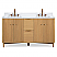 60-inch Double Sink Wood Finish Adelina Bathroom Vanity with White Quartz Top