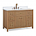 48 Inch Natural Oak Fluted Style Adelina Bathroom Vanity with White Quartz Top