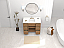 48 Inch Natural Oak Fluted Style Adelina Bathroom Vanity with White Quartz Top