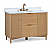 48 Inch Trendy Wood Finish Adelina Bathroom Vanity with White Quartz Top