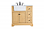 Modern Fitting 36 inch Single Bathroom Vanity in Natural Wood with Backsplash Option