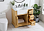 Modern Fitting 36 inch Single Bathroom Vanity in Natural Wood with Backsplash Option