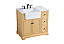 Modern Fitting 36 inch Single Bathroom Vanity in Natural Wood with Backsplash Option
