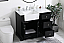 Modern Fitting 42 inch Single Bathroom Vanity in Black with Backsplash Option