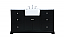 Modern Fitting 60 inch Single Bathroom Vanity in Black