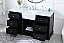 Modern Fitting 60 inch Single Bathroom Vanity in Black