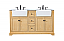 Modern Fitting 60 inch Double Bathroom Vanity in Natural