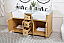 Modern Fitting 60 inch Double Bathroom Vanity in Natural