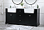  Modern Fitting 72 inch Double Bathroom Vanity in Black Finish
