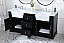  Modern Fitting 72 inch Double Bathroom Vanity in Black Finish