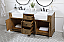 Modern Fitting 72 inch Double Bathroom Vanity in Driftwood Finish