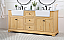 Modern Fitting 72 inch Double Bathroom Vanity in Natural Wood Finish