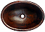 Copper Oval Plain Sink  Chocolate Finish, Finest Handmade