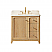 Issac Edwards 36" Single Bathroom Vanity in Brushed Oak with Grain White Stone Countertop with Mirror Option