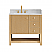 Issac Edwards 36" Single Bathroom Vanity in White Oak with Grain White Stone Countertop with Mirror Option