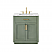 Issac Edwards Collection 30" Single Bathroom Vanity Set in Vintage Green and Carrara White Marble Countertop with Mirror Option