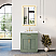 Issac Edwards Collection 30" Single Bathroom Vanity Set in Vintage Green and Carrara White Marble Countertop with Mirror Option
