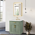 Issac Edwards Collection 30" Single Bathroom Vanity Set in Vintage Green and Carrara White Marble Countertop with Mirror Option