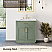 Issac Edwards Collection 30" Single Bathroom Vanity Set in Vintage Green and Carrara White Marble Countertop with Mirror Option