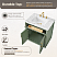 Issac Edwards Collection 30" Single Bathroom Vanity Set in Vintage Green and Carrara White Marble Countertop with Mirror Option