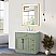 Issac Edwards Collection 36" Single Bathroom Vanity Set in Vintage Green and Carrara White Marble Countertop with Mirror Option