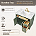 Issac Edwards Collection 36" Single Bathroom Vanity Set in Vintage Green and Carrara White Marble Countertop with Mirror Option