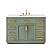 Issac Edwards Collection 48" Single Bathroom Vanity Set in Vintage Green and Carrara White Marble Countertop with Mirror Option