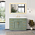 Issac Edwards Collection 48" Single Bathroom Vanity Set in Vintage Green and Carrara White Marble Countertop with Mirror Option