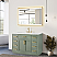 Issac Edwards Collection 48" Single Bathroom Vanity Set in Vintage Green and Carrara White Marble Countertop with Mirror Option