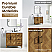 Issac Edwards Collection 36" Single Bathroom Vanity in Weathered Brown with Calacatta Truffle White Quartz Countertop