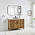 Issac Edwards Collection 48" Single Bathroom Vanity in Weathered Brown with Calacatta Truffle White Quartz Countertop and Mirror Option Product managem