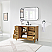 Issac Edwards Collection 48" Single Bathroom Vanity in Weathered Brown with Calacatta Truffle White Quartz Countertop and Mirror Option Product managem