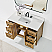 Issac Edwards Collection 48" Single Bathroom Vanity in Weathered Brown with Calacatta Truffle White Quartz Countertop and Mirror Option Product managem