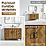 Issac Edwards Collection 48" Single Bathroom Vanity in Weathered Brown with Calacatta Truffle White Quartz Countertop and Mirror Option Product managem