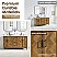 Issac Edwards Collection 60" Double Bathroom Vanity in Weathered Brown with Calacatta Truffle White Quartz Countertop and Mirror Option