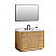  Issac Edwards 48" Single Bathroom Vanity in Washed Light Brown with Grain White Stone Countertop and Mirror Option