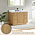  Issac Edwards 48" Single Bathroom Vanity in Washed Light Brown with Grain White Stone Countertop and Mirror Option