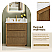  Issac Edwards Collection 30" Single Bathroom Vanity in Weathered Brown with Grain White Stone Countertop, Mirror Option and Linen Cabinet Option