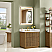 Issac Edwards Collection 36" Single Bathroom Vanity in Weathered Brown with Grain White Stone Countertop, Mirror Option and Linen Cabinet Option