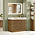  Issac Edwards Collection 48" Single Bathroom Vanity in Weathered Brown with Grain White Stone Countertop, Mirror Option and Linen Cabinet Option