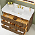  Issac Edwards Collection 48" Single Bathroom Vanity in Weathered Brown with Grain White Stone Countertop, Mirror Option and Linen Cabinet Option