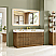  Issac Edwards Collection 72" Double Bathroom Vanity in Weathered Brown with Grain White Stone Countertop, Mirror Option and Linen Cabinet Option