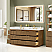  Issac Edwards Collection 72" Double Bathroom Vanity in Weathered Brown with Grain White Stone Countertop, Mirror Option and Linen Cabinet Option